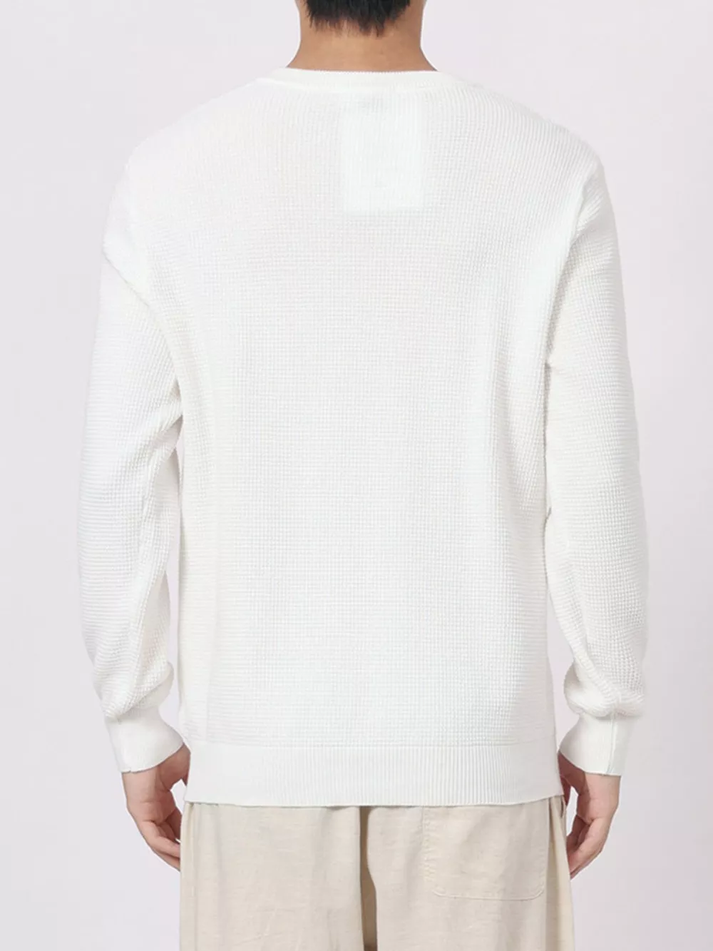 Men's Plus Size Button Detail Waffle Knit Top, image 10