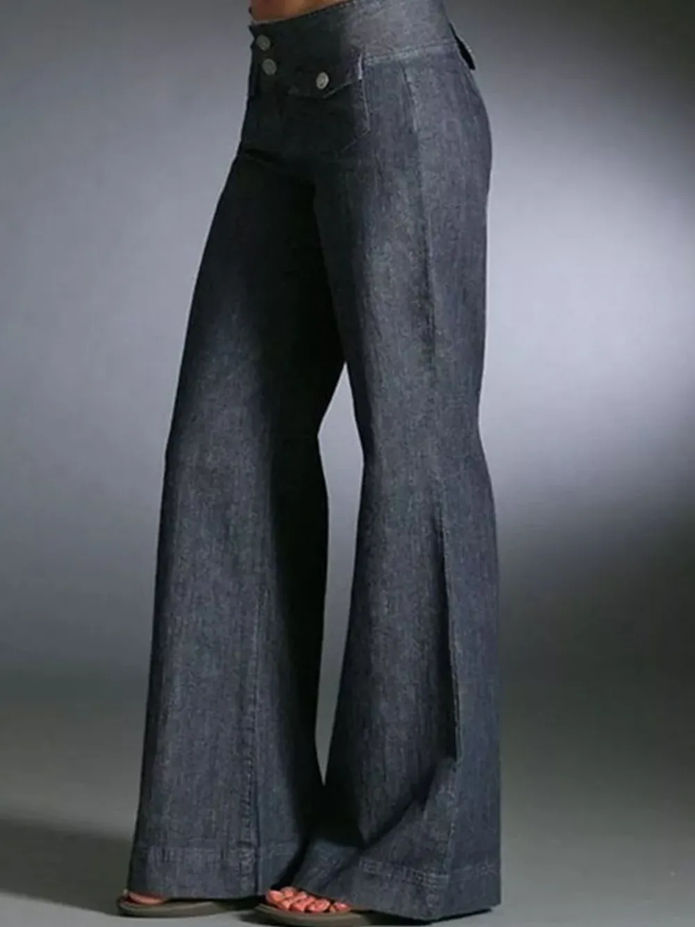 Full Size High-Waisted Wide-Leg Wash Jeans Plus Size, image 3