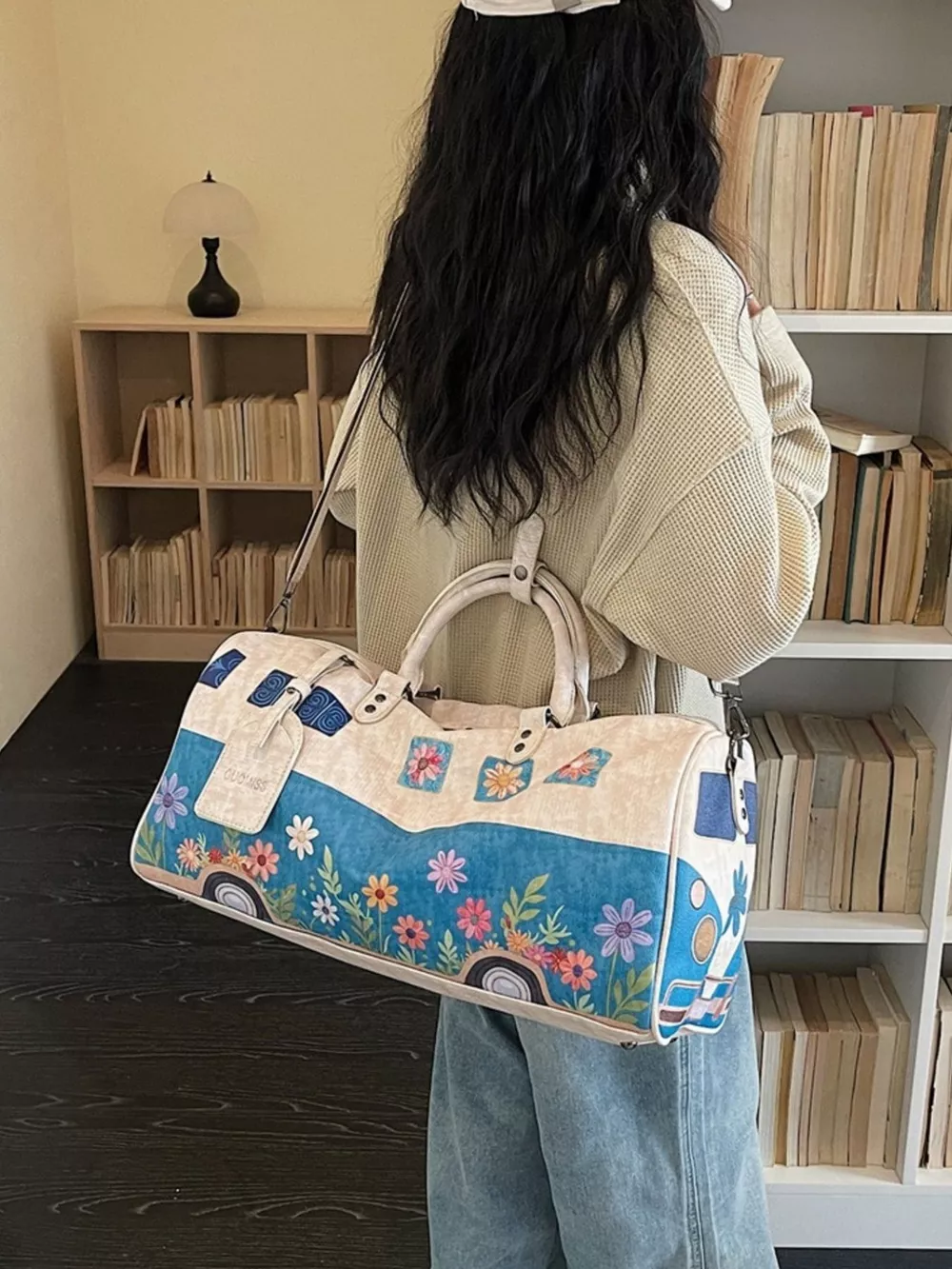Floral Print Duffel Bag, image 6