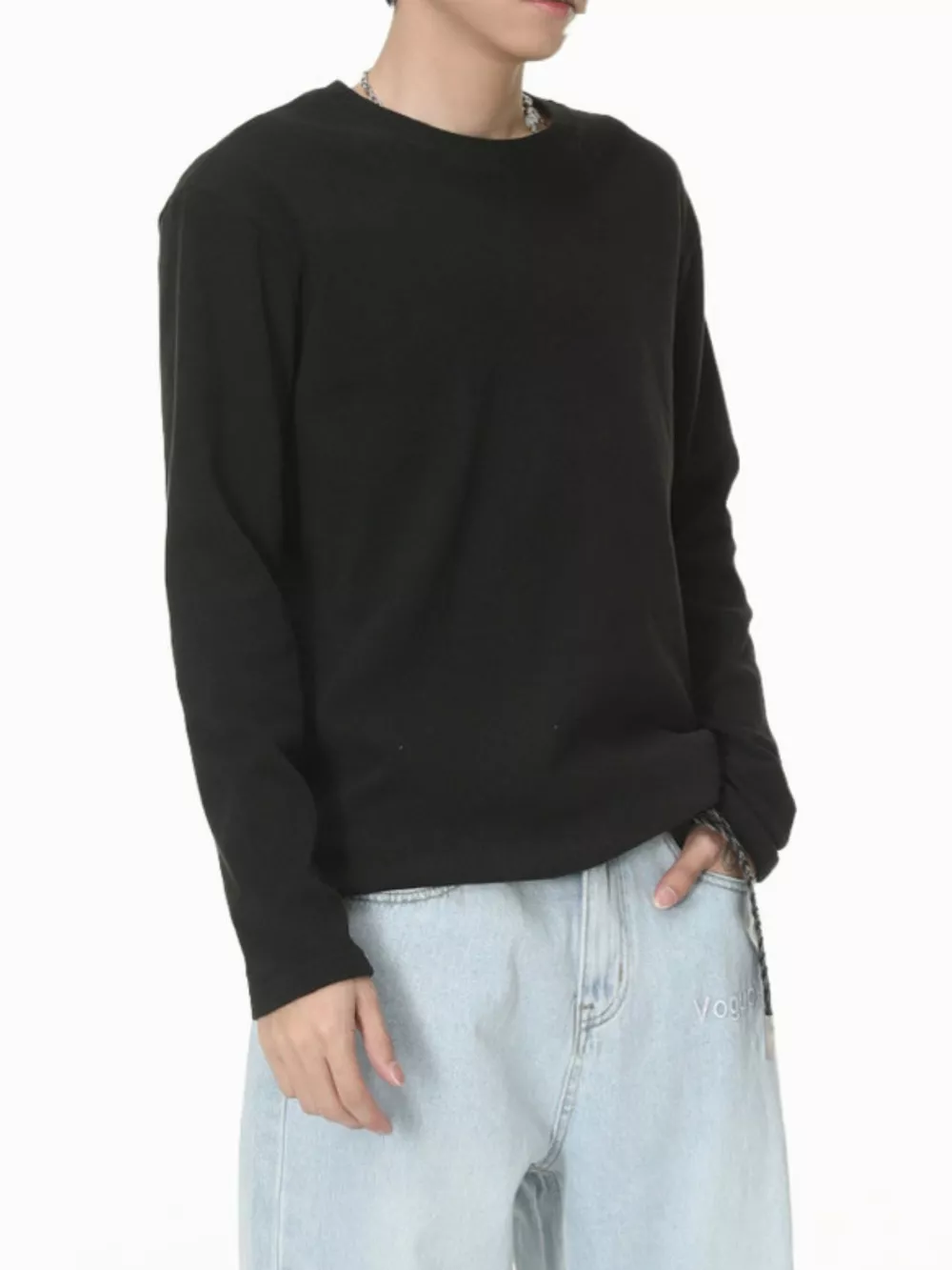 Men's Long-Sleeve Crew Neck T-Shirt, image 11