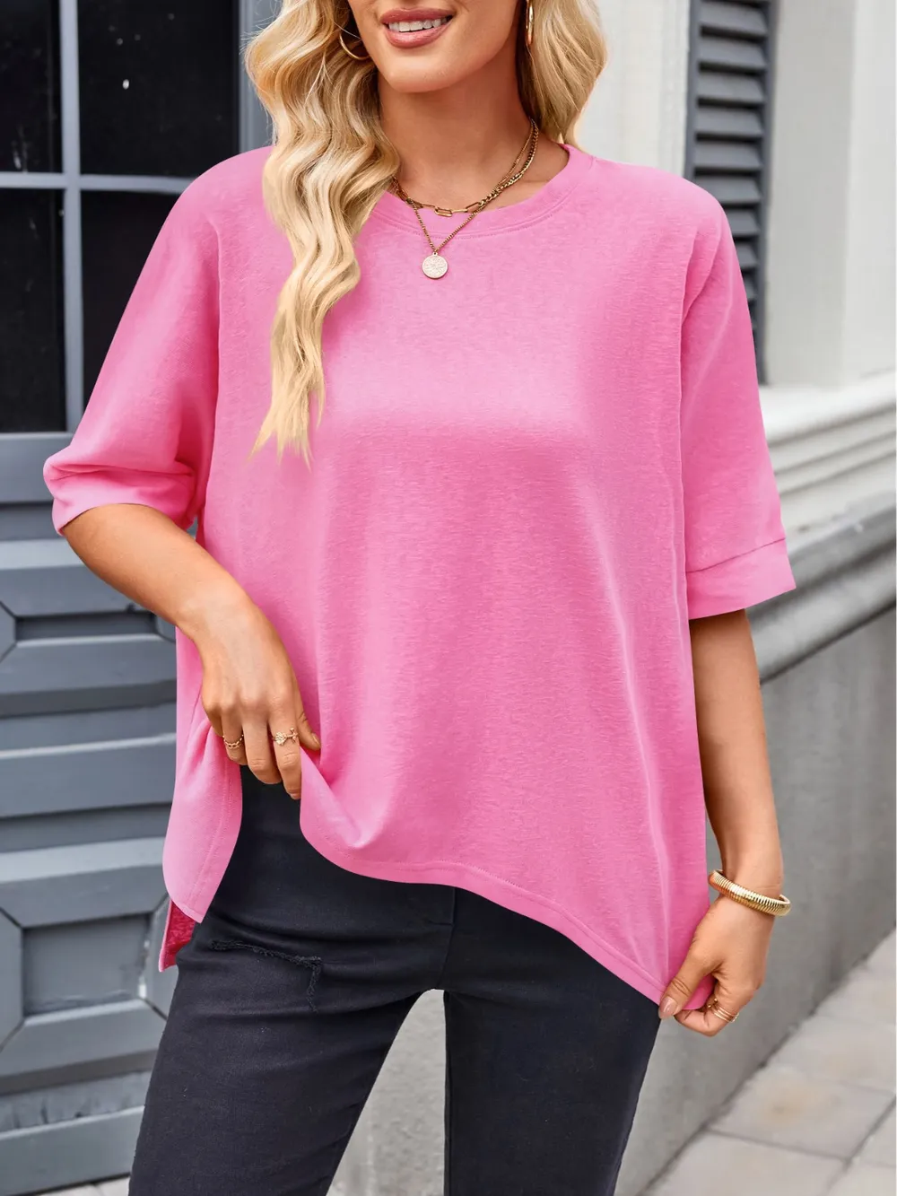 Round Neck Half Sleeve T-Shirt, image 13