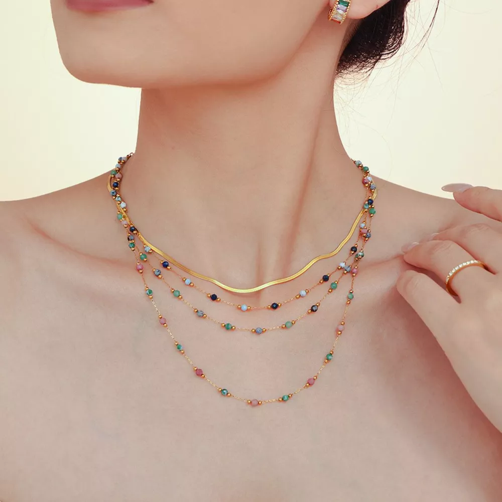 18K Gold-Plated Titanium Steel Necklace, image 11