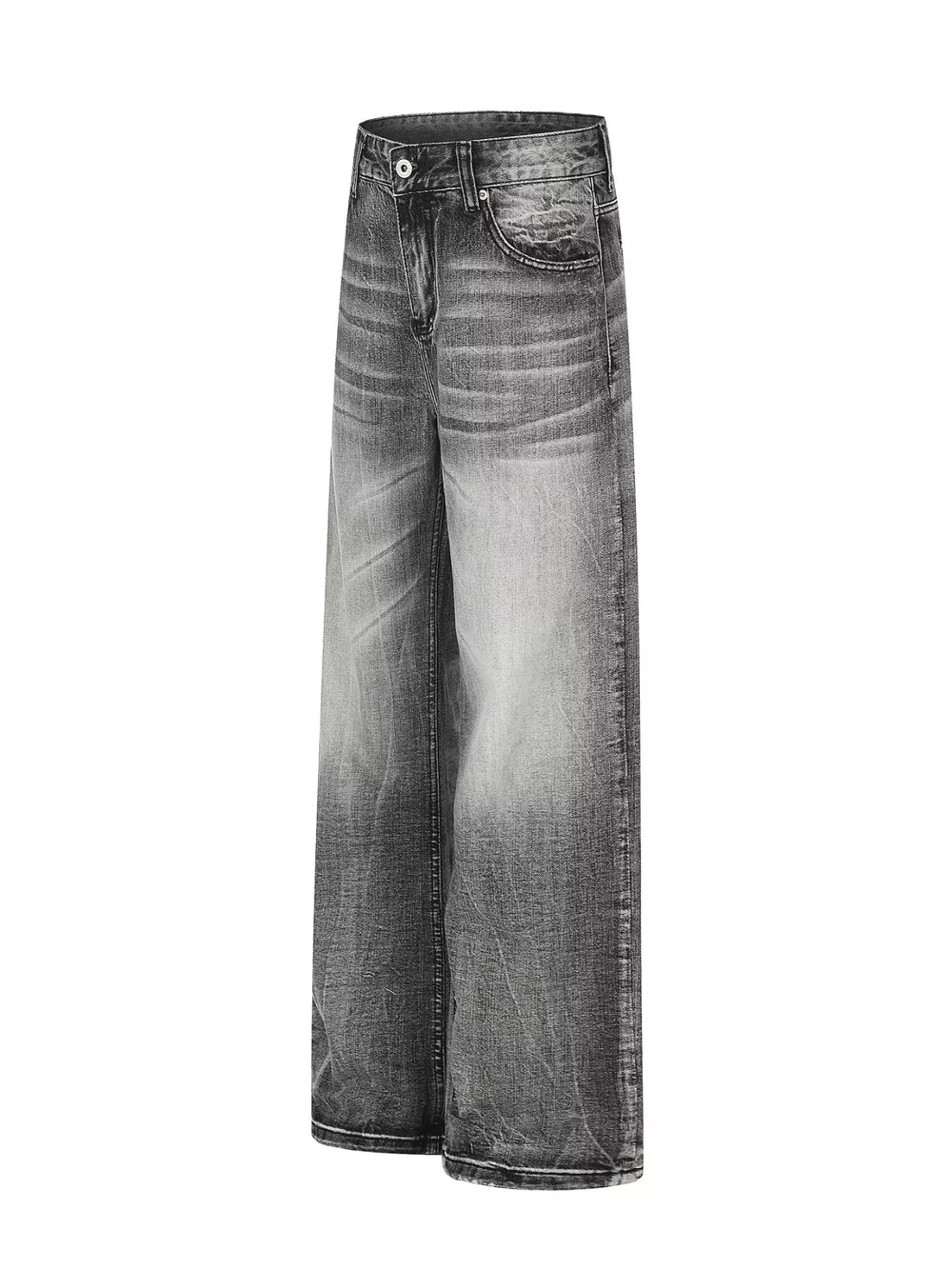 Men's Full Size Vintage Wash Wide Leg Jeans Plus Size, image 2