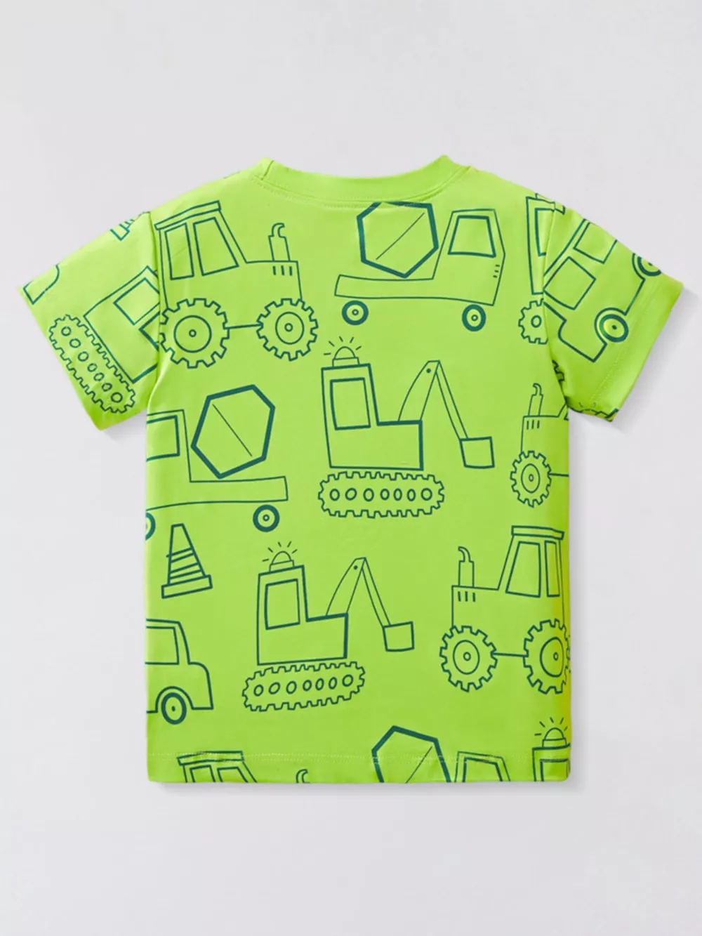 Children's Construction Vehicle Print Short Sleeve T-Shirt, image 5