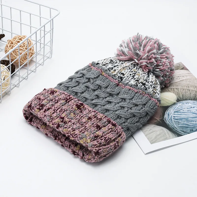 Contrast Thermal Hat with Pompom, image 6
