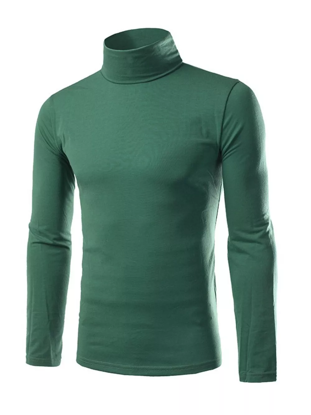 Men's Slim Fit Turtleneck Long Sleeve T-Shirt, image 9