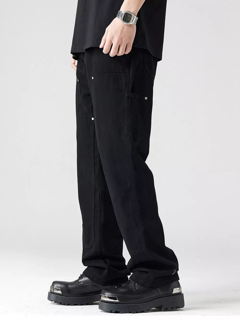 Men's Wide-Leg Relaxed Fit Jeans, image 7