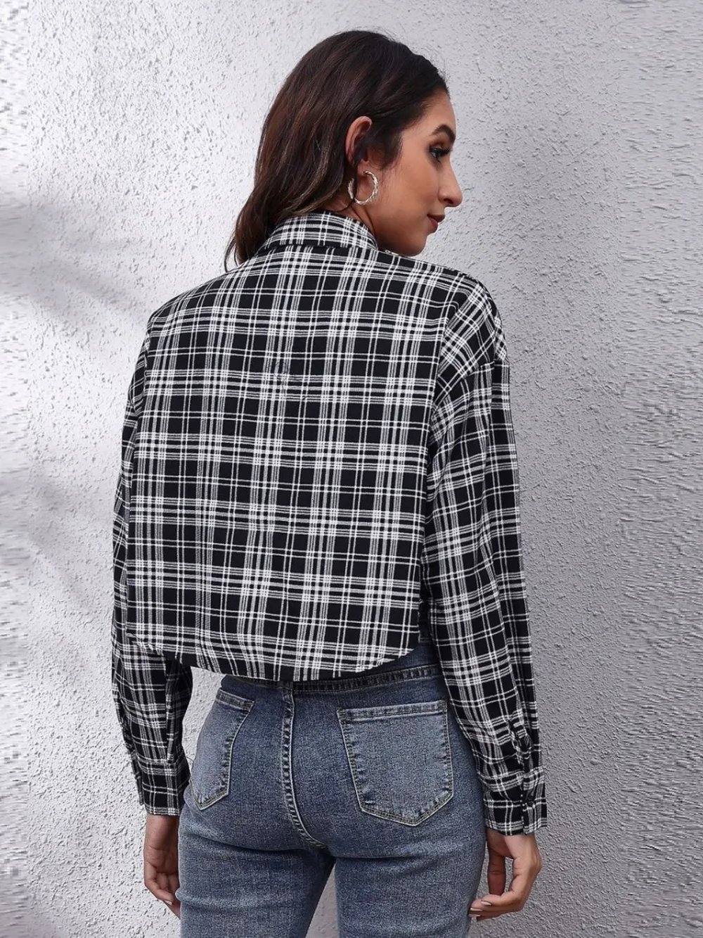 Button Down Printed Cropped Jacket, image 18