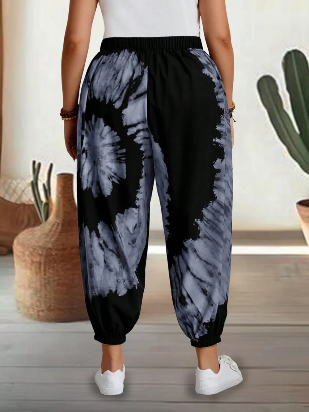 Tie-Dye Elastic Waist Pants, image 7