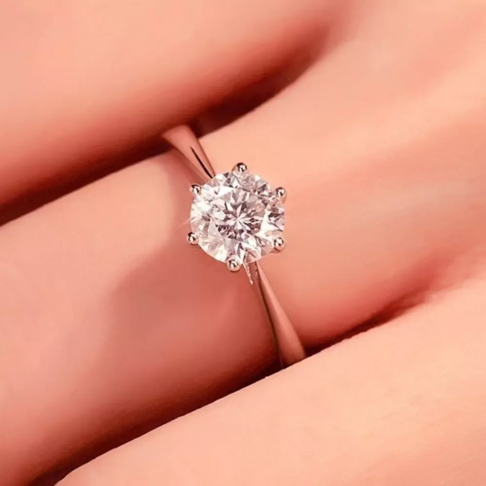 5 Carat 925 Sterling Silver Moissanite Ring, image 4
