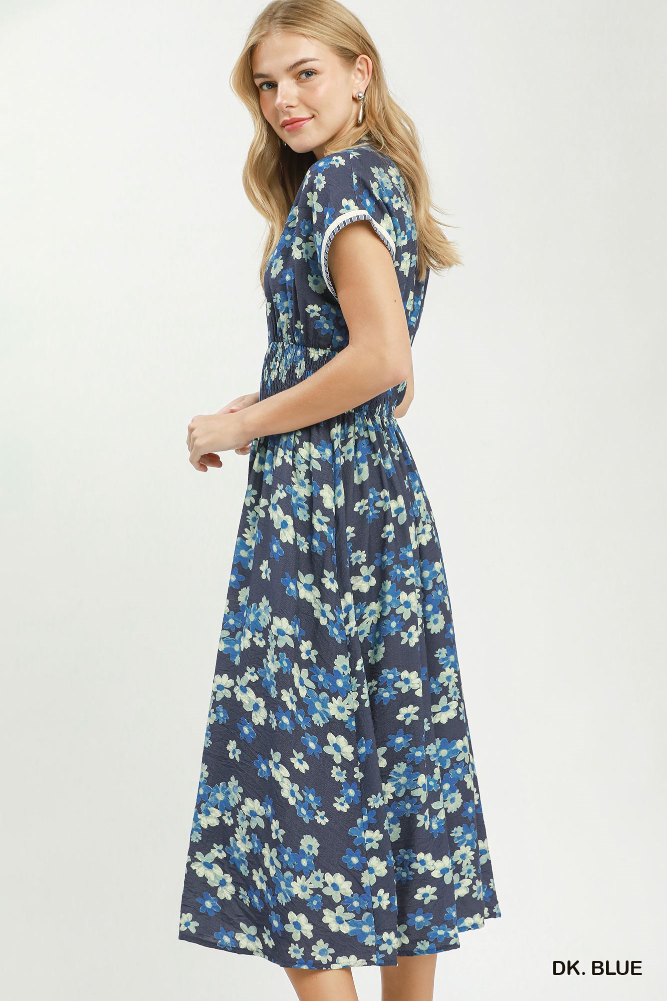 Ruffle Sleeve Henley Shift Dress, image 2