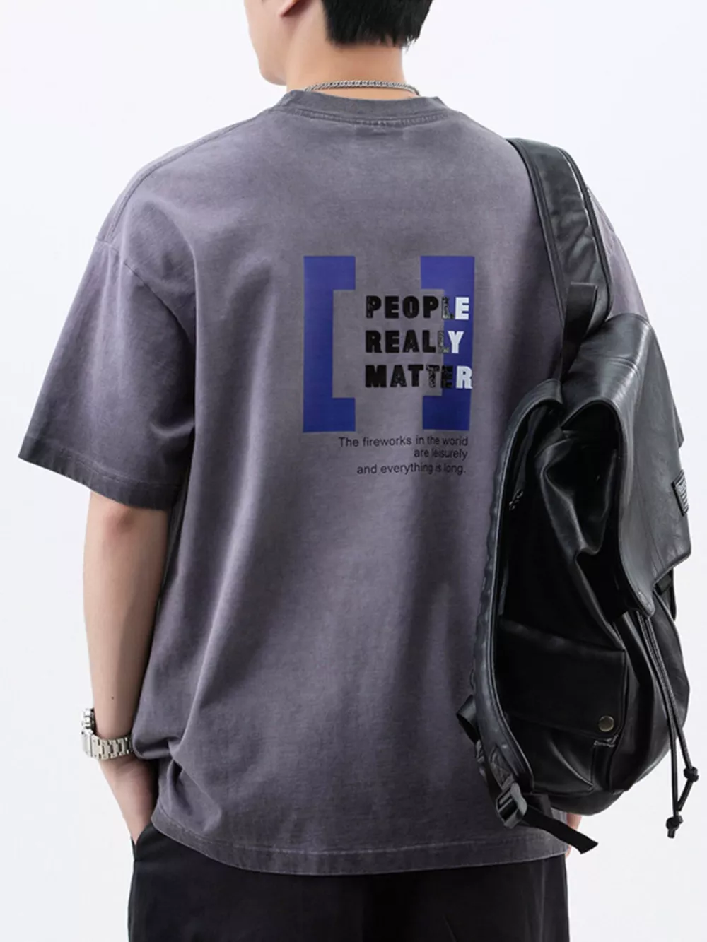 Men's Plus Size Round Neck Short Sleeve T-Shirt, image 4
