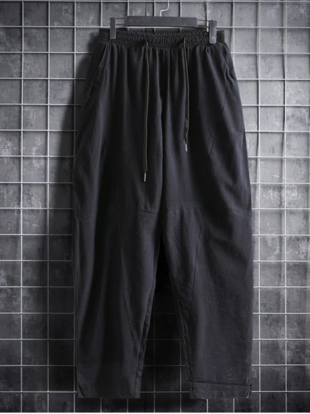 Men's Plus Size Drawstring Wide Leg Pants