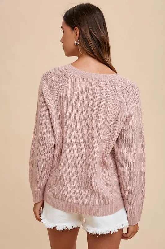 HELLO Embroidered Raglan Sleeve Sweater, image 2