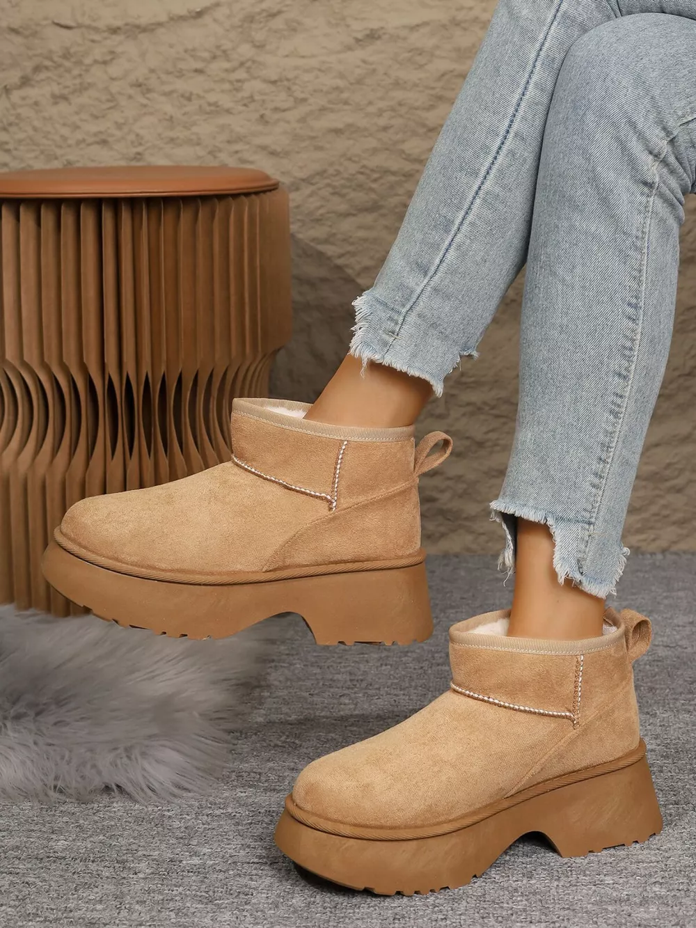 Round Toe Platform Boots, image 4