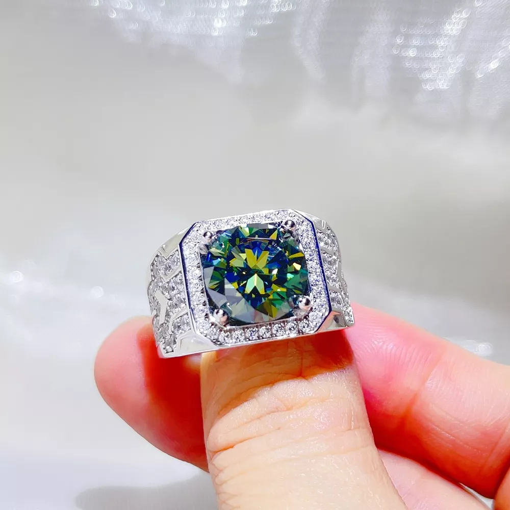 5 Carat 925 Sterling Silver Moissanite Ring, image 3