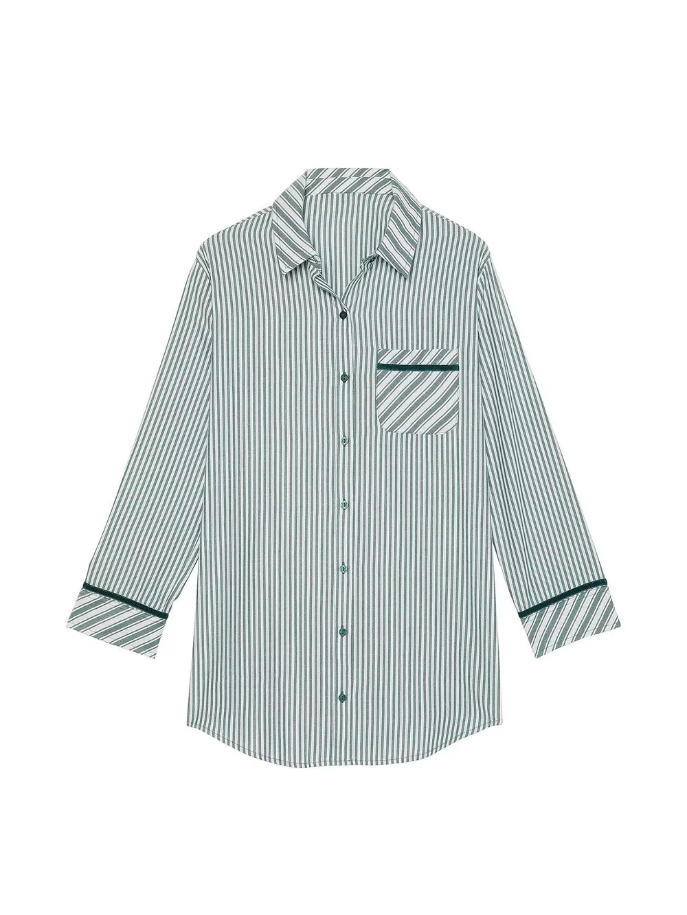 Striped Long Sleeve Button-Up Shirt, image 4
