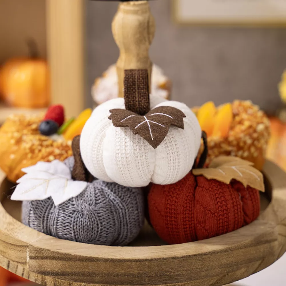 Knitted Pumpkin Decorative Ornaments, image 11