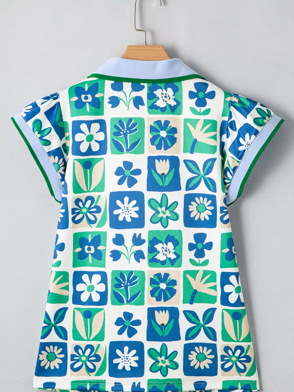 Floral Print Cap Sleeve Blouse, image 6
