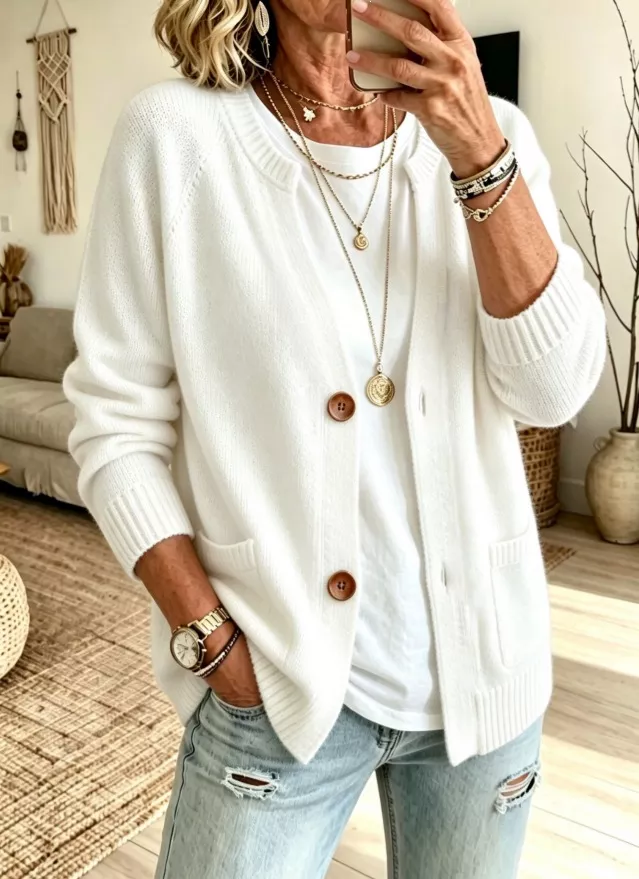 Full Size Button Up Raglan Sleeve Cardigan Plus Size, image 2