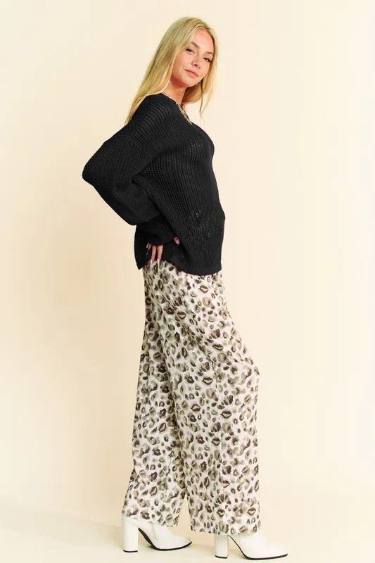 Star Front Crochet Drop Shoulder Knit Top, image 8
