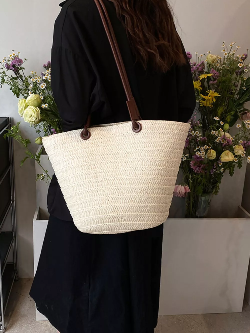 Straw Woven Shoulder Bag, image 8