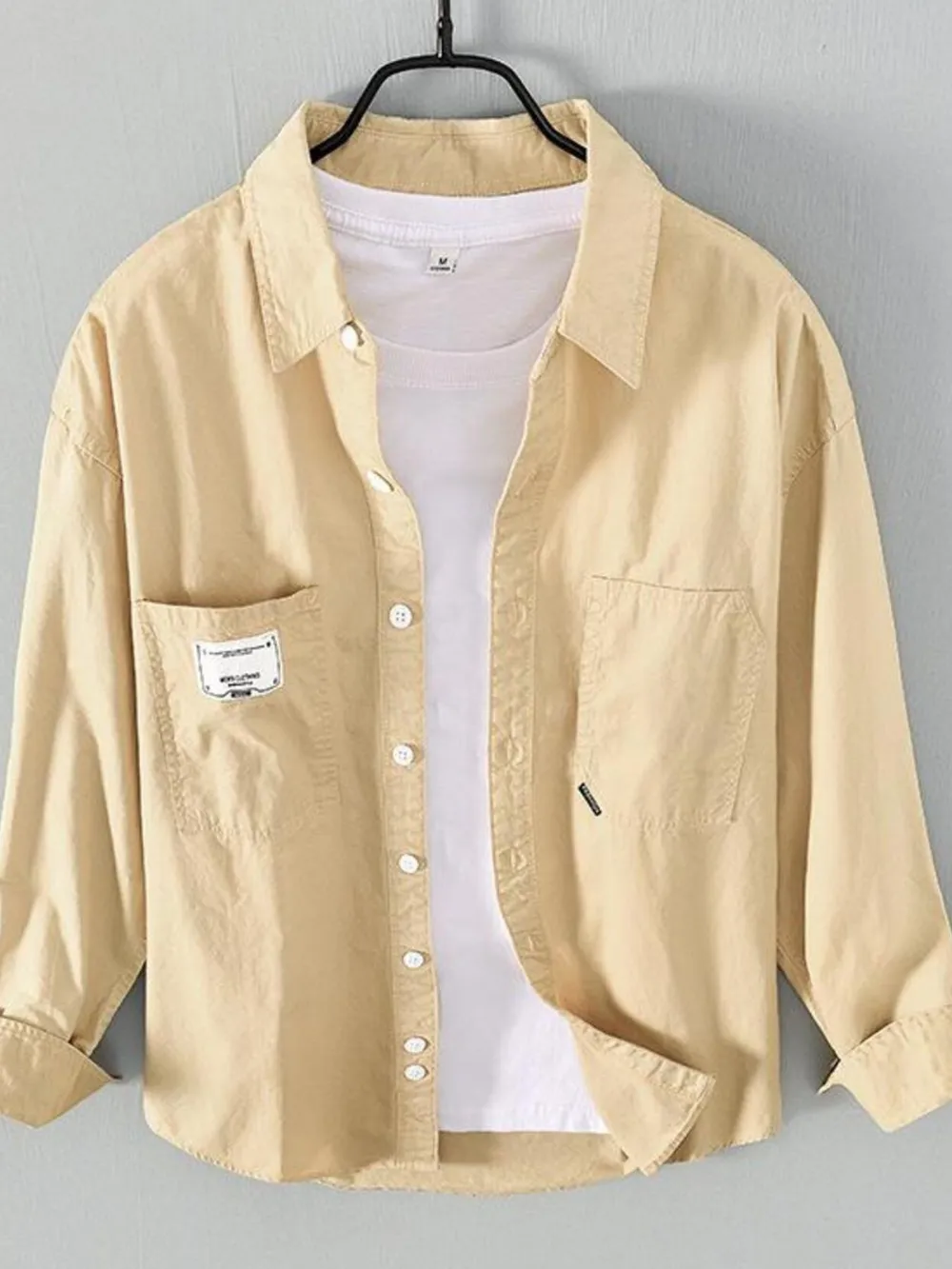 Men's Plus Size Button Up Long Sleeve Shirt, image 6
