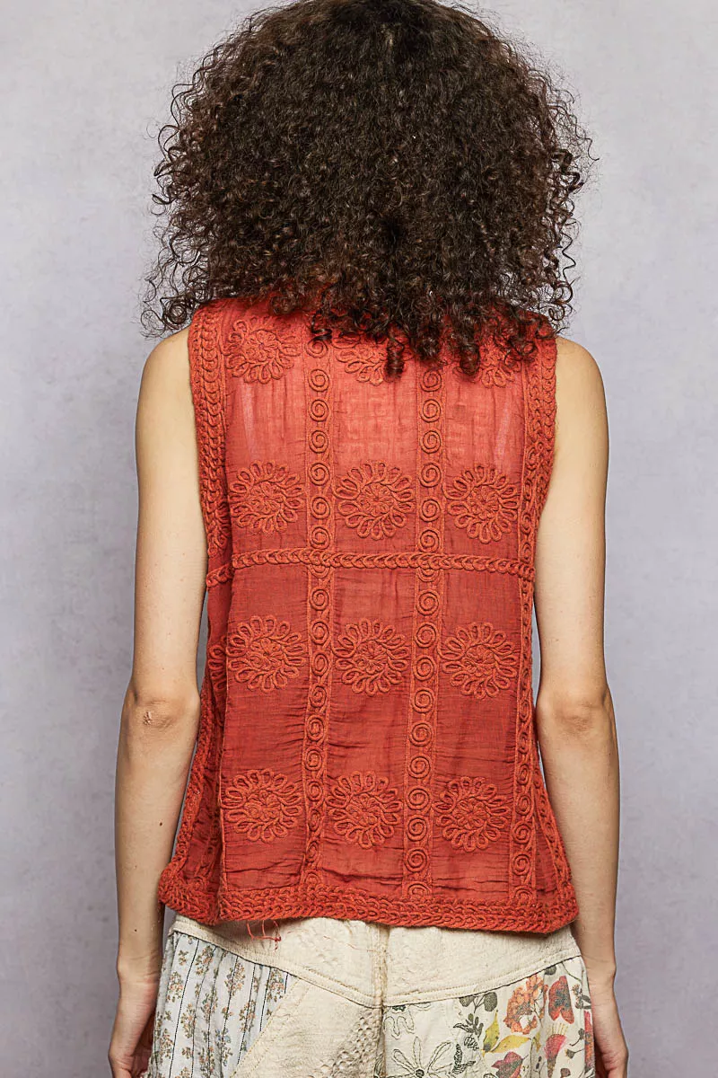 Button Down V-Neck Sweater Vest, image 4