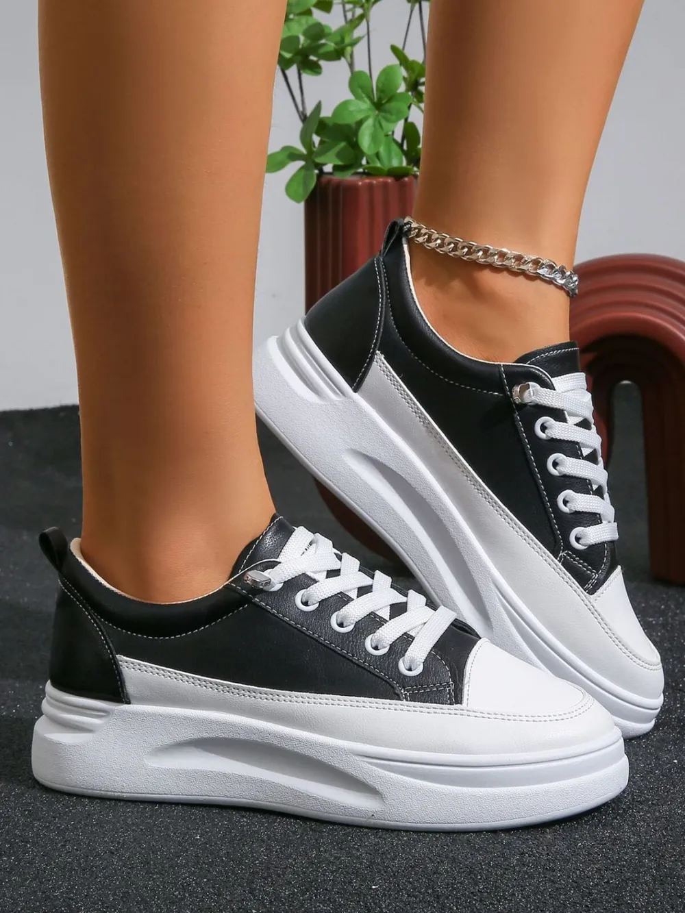 Lace Up Platform Sneakers, image 2