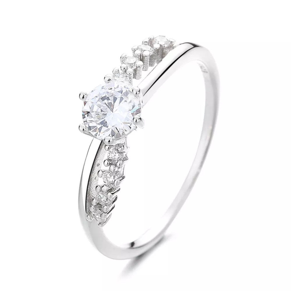 925 Sterling Silver Zircon Ring, image 2