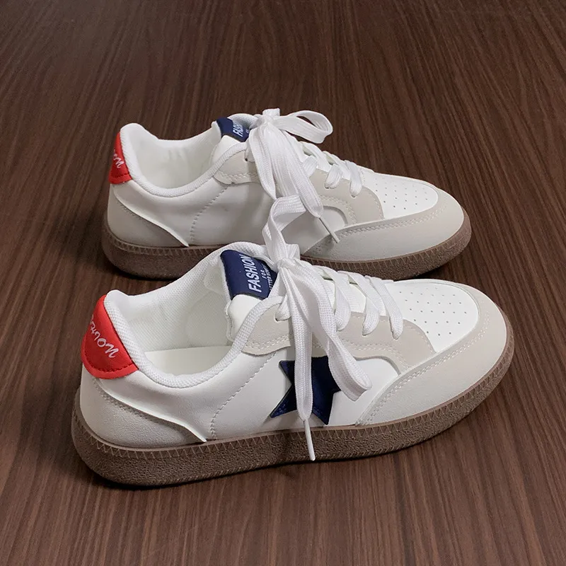 Contrast Star Lace-Up Athletic Sneakers, image 7