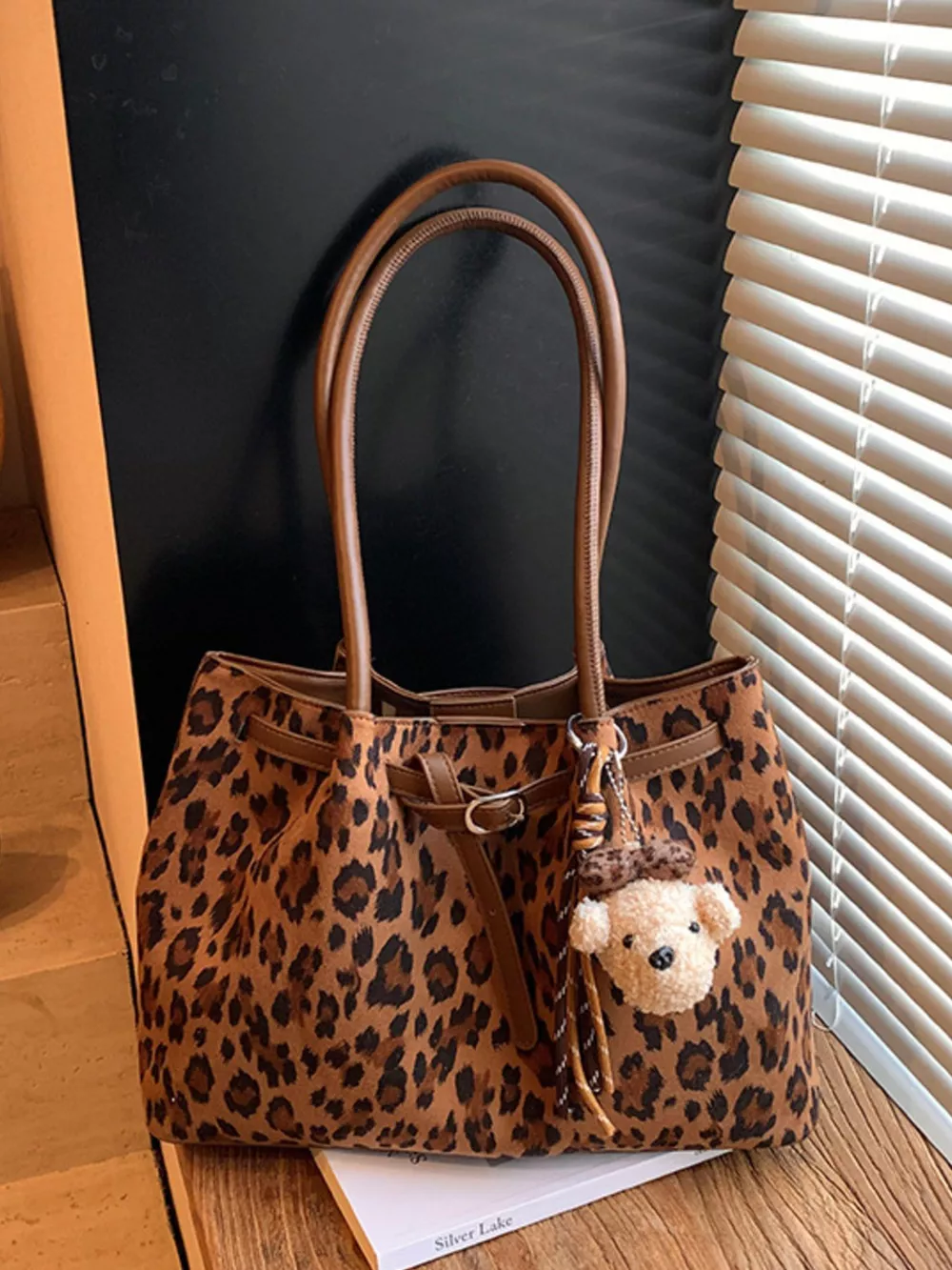 Leopard Print Shoulder Bag, image 7
