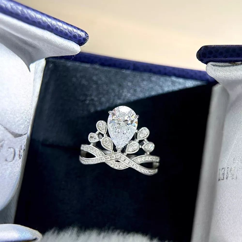 2 Carat Moissanite 925 Sterling Silver Ring, image 4