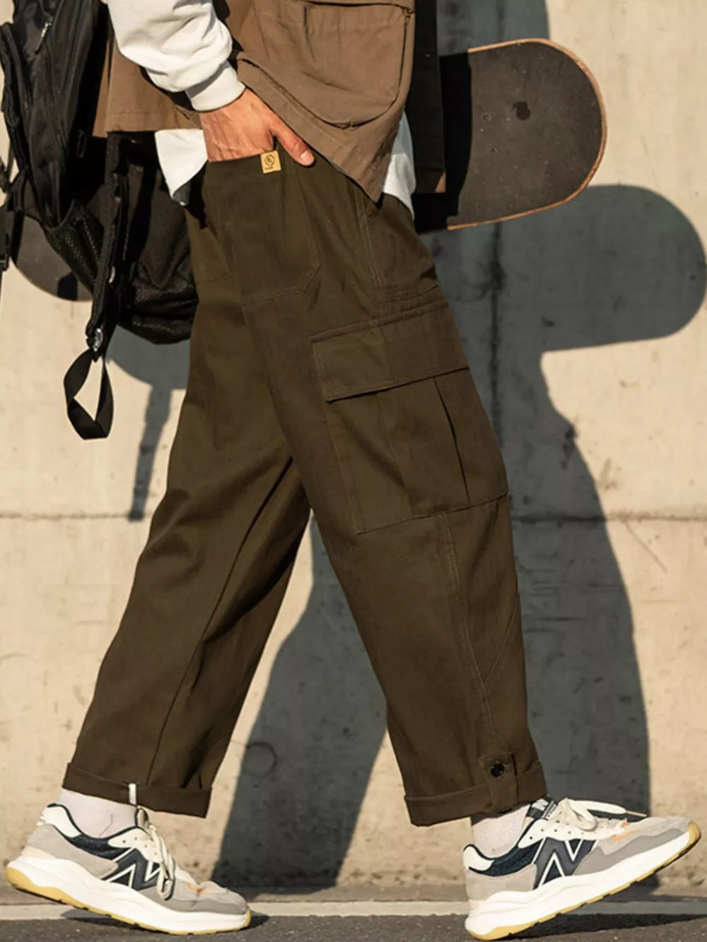 Men's Plus Size Casual Loose Fit Cargo Pants, image 5