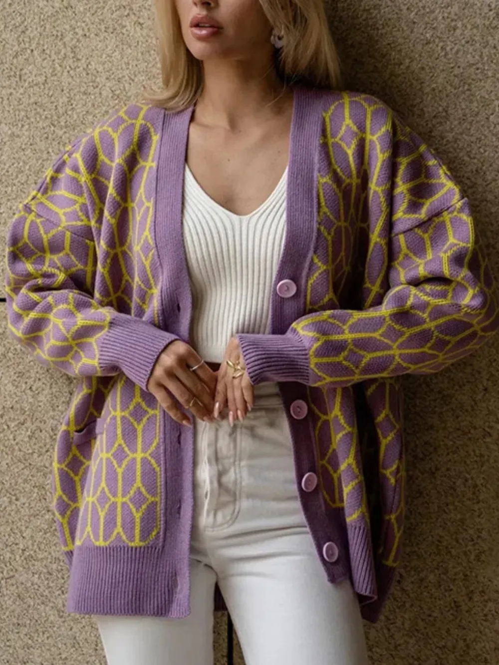 Button Up Long Sleeve Cardigan, image 5