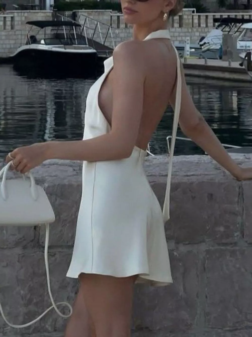 Halter Neck Mini Dress, image 3