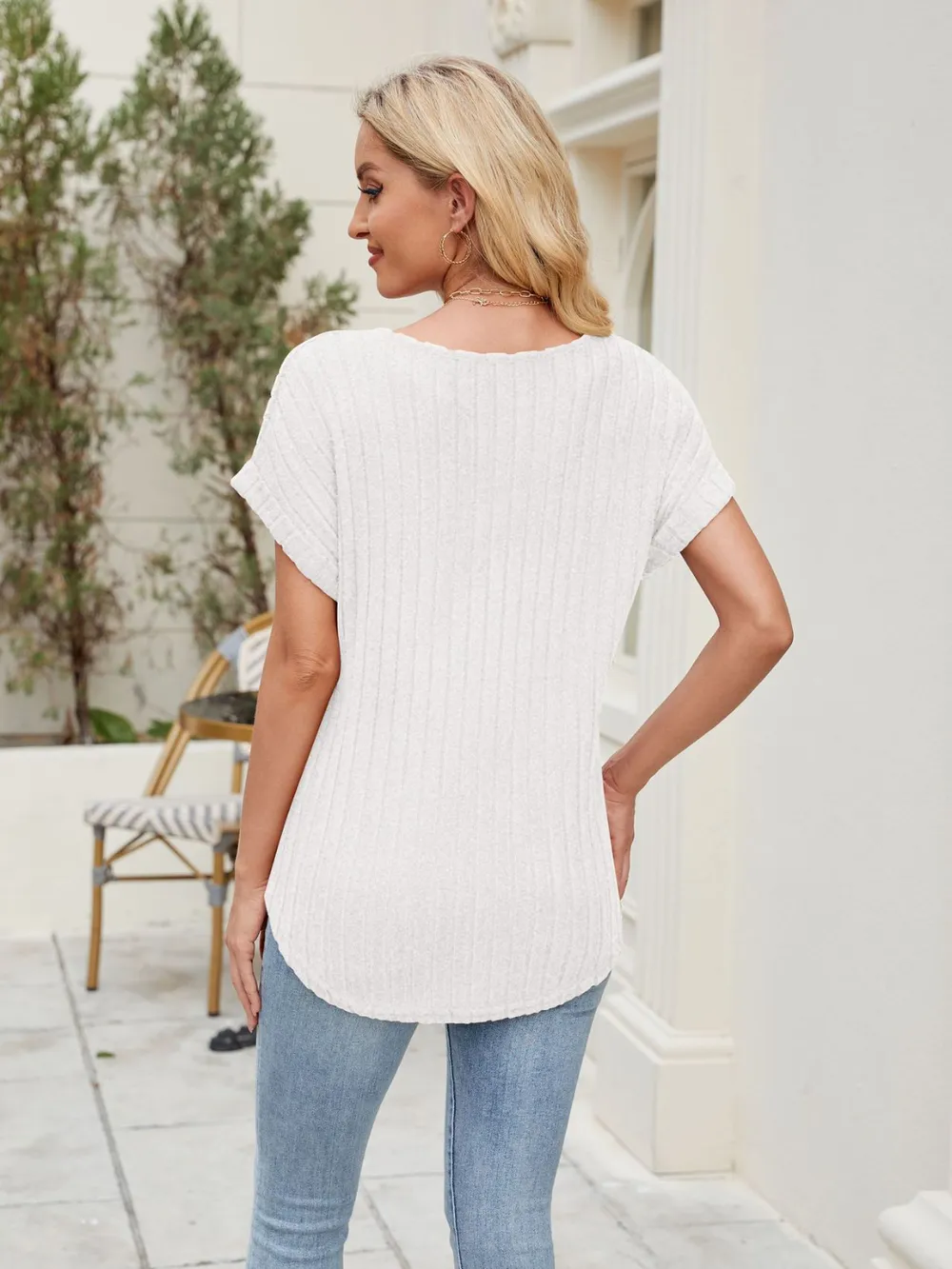 Round Neck Short Sleeve T-Shirt, image 8