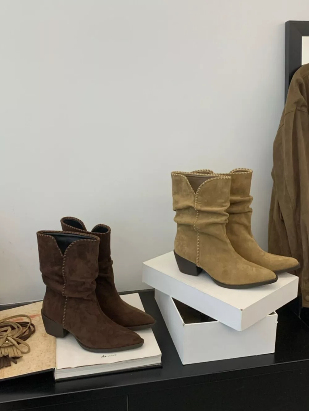 Point Toe Block Heels Boots, image 7