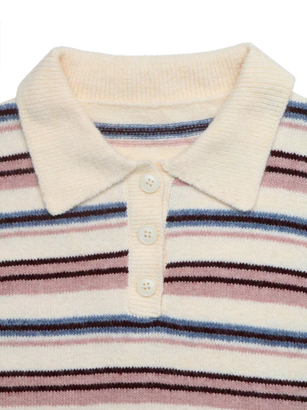 Striped Polo Collar Sweater, image 7