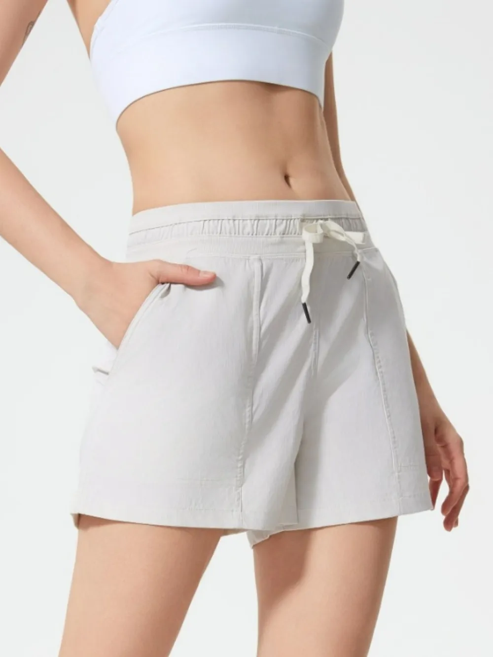 Drawstring Active Shorts with Pockets, image 11