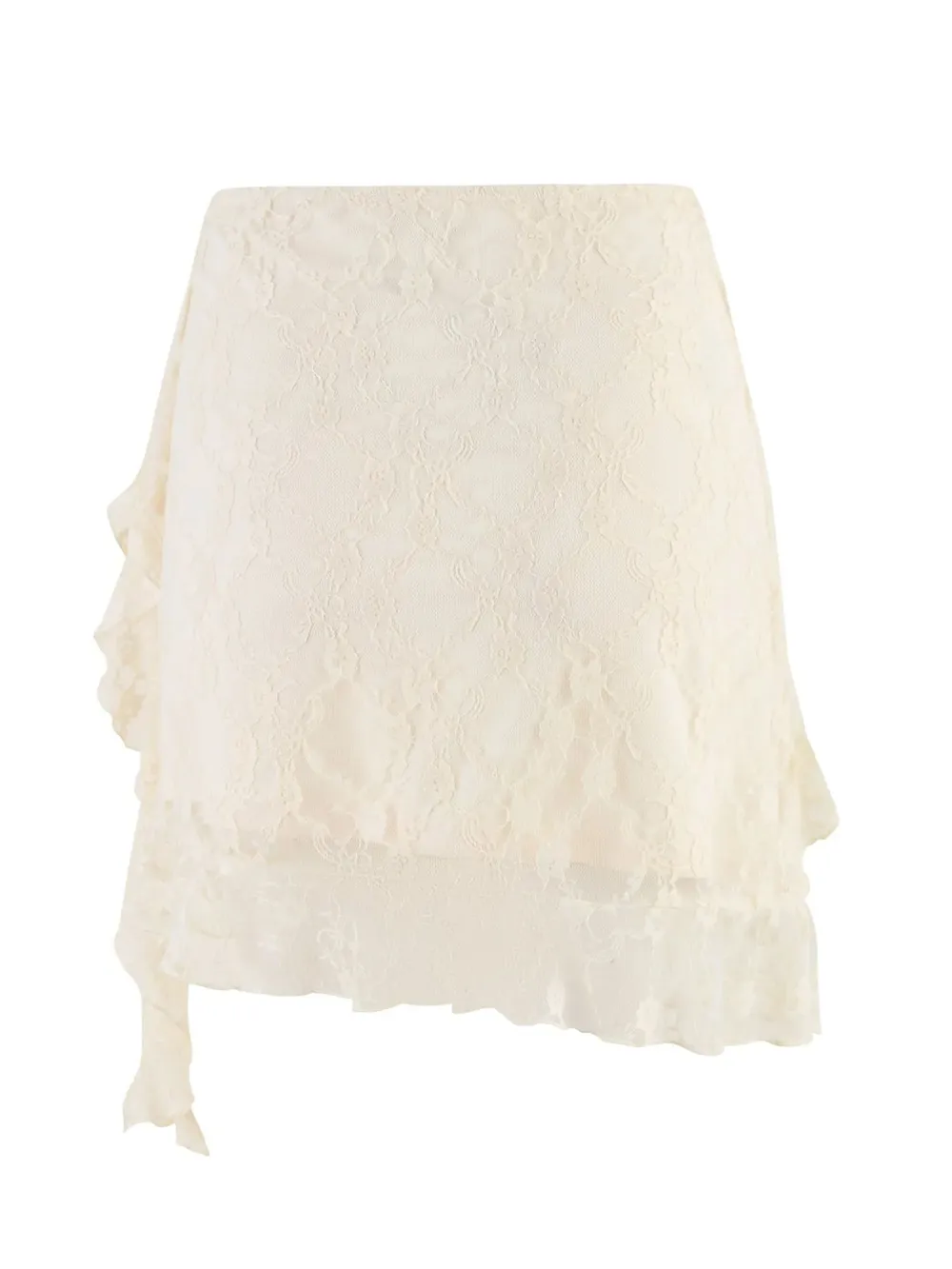 Lace Ruffle Mini Skirt, image 11