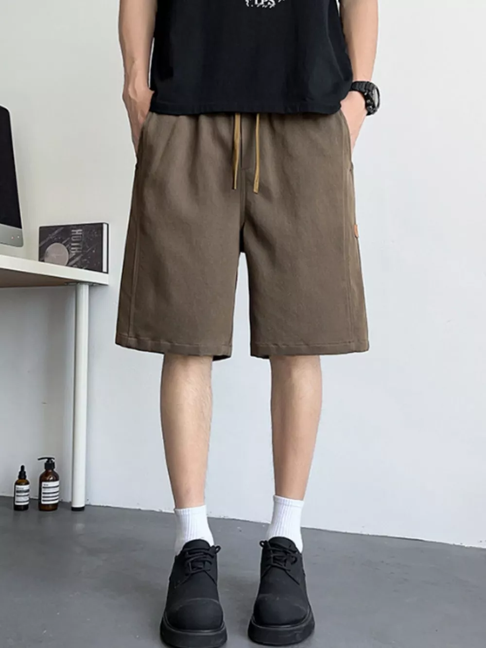 Men's Plus Size Casual Drawstring Shorts, image 6