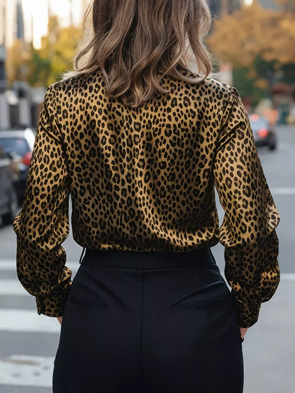 Leopard Button Up Long Sleeve Shirt, image 6