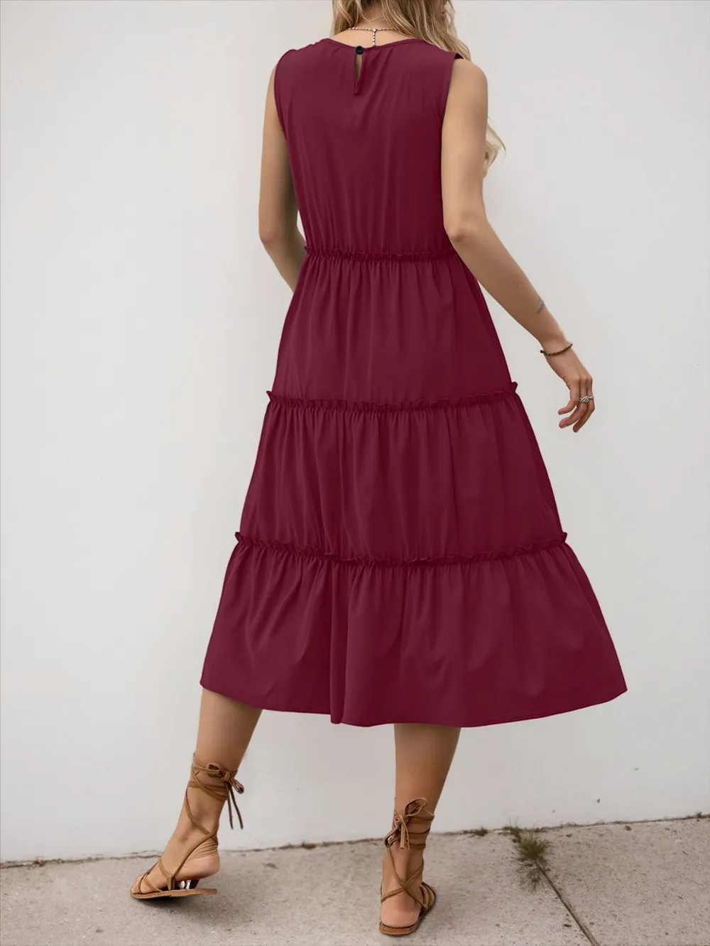 Frill Tiered Midi Dress, image 17
