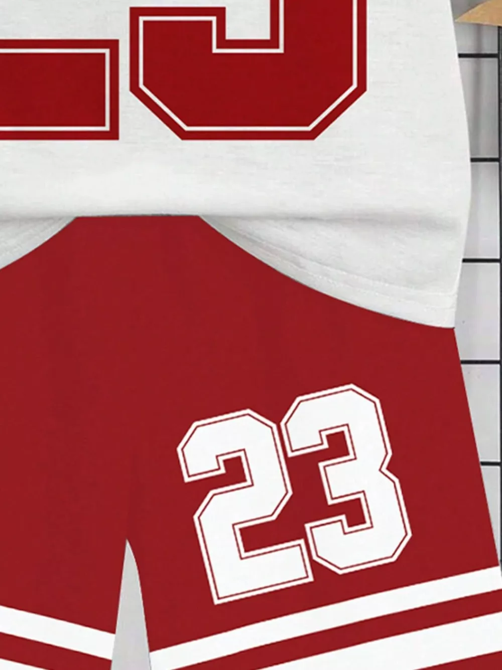 Children's 23 Number Graphic Tee and Shorts Set, image 3
