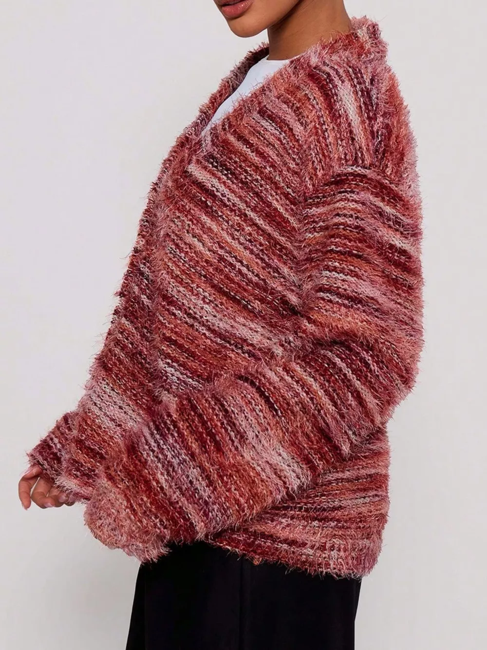 Chunky Knit V-Neck Button-Up Cardigan, image 10