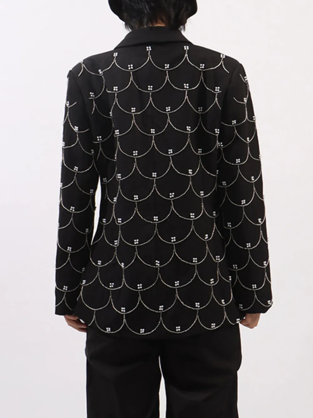 Pearl Detail Long Sleeve Blazer, image 7