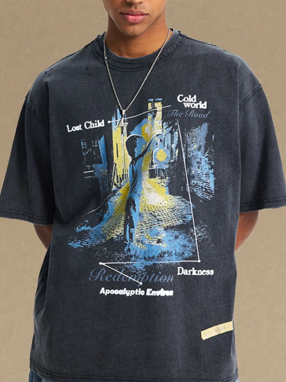 Men's Graphic Round Neck Half Sleeve T-Shirt