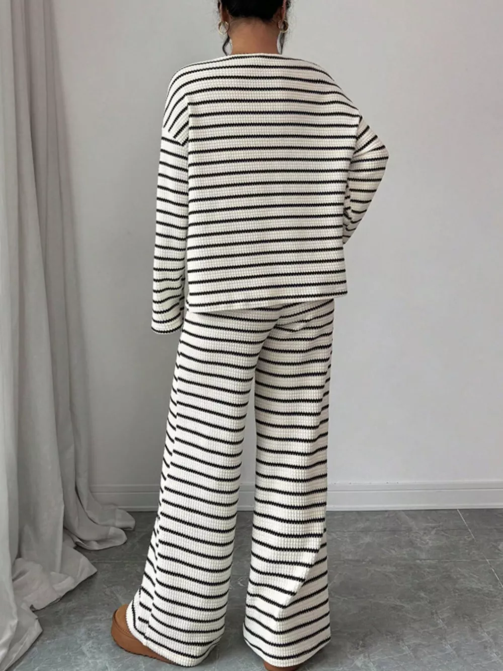 Striped Relaxed Fit Top and Pants Set, image 3