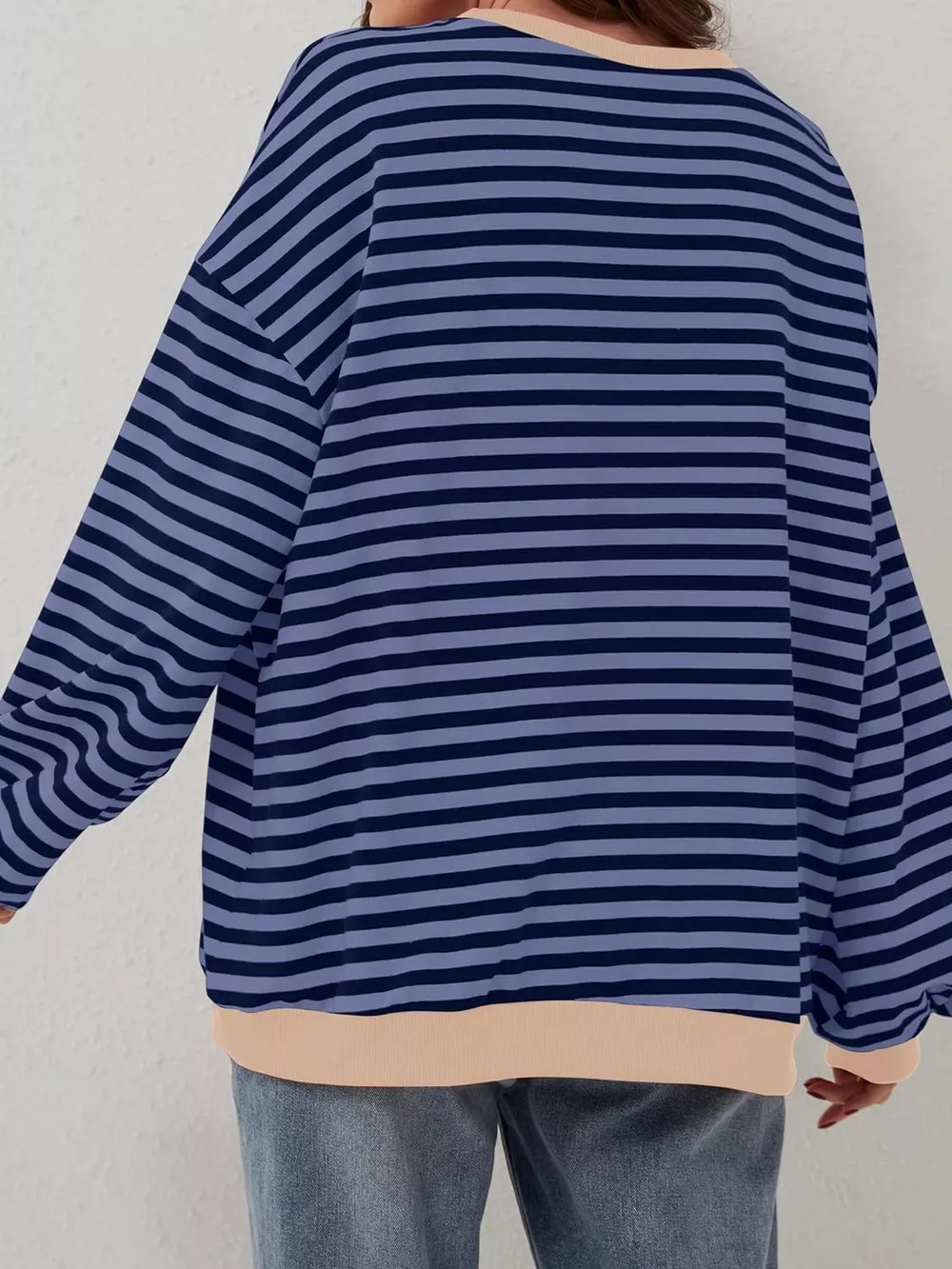 Contrast Striped Long Sleeve Sweatshirt, image 20